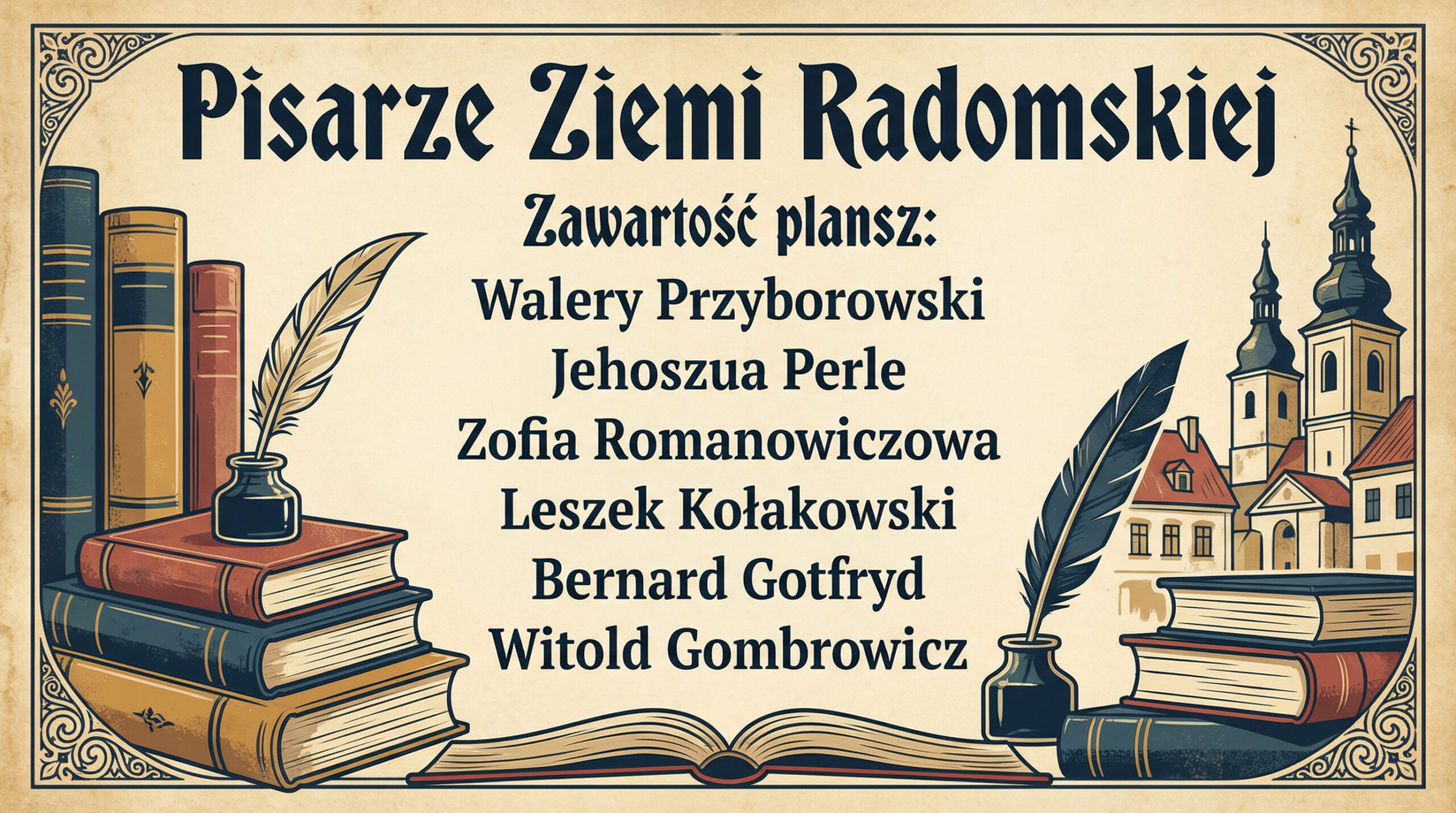 Infografika - Pisarze Ziemi Radomskiej