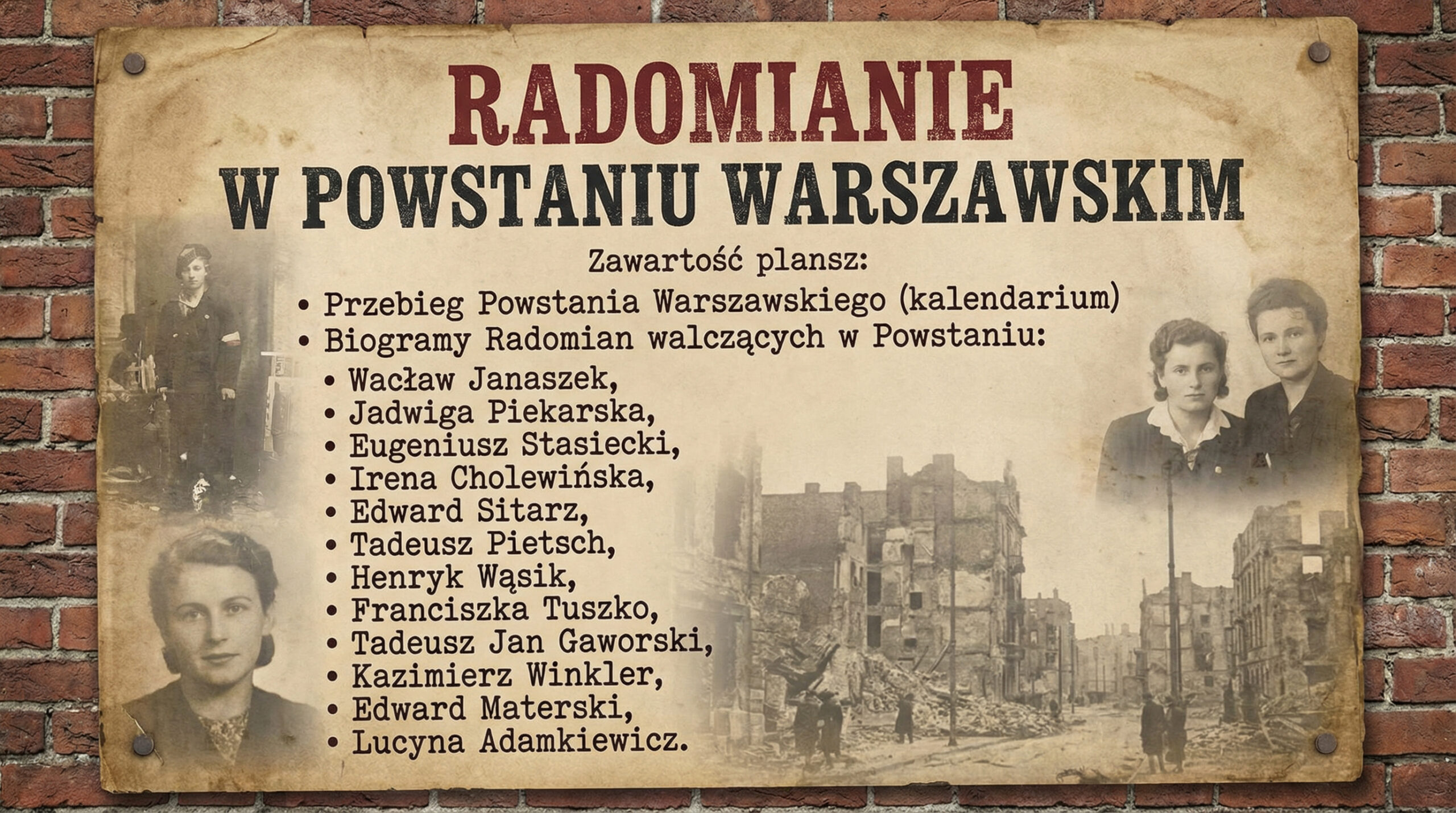 Infografika - plakat reklamujący wystawę pt. 