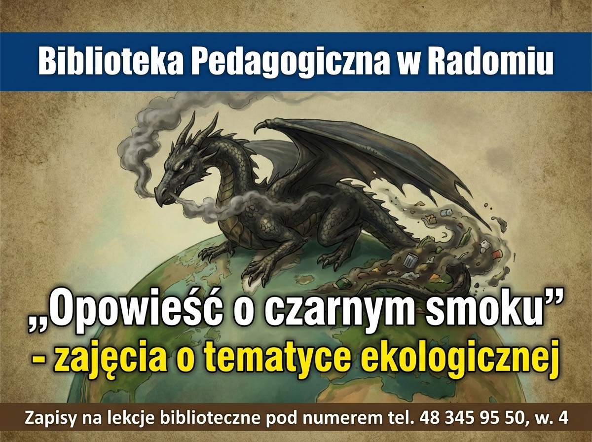 infografika: lekcja biblioteczna - Opowieść o Czarnym smoku