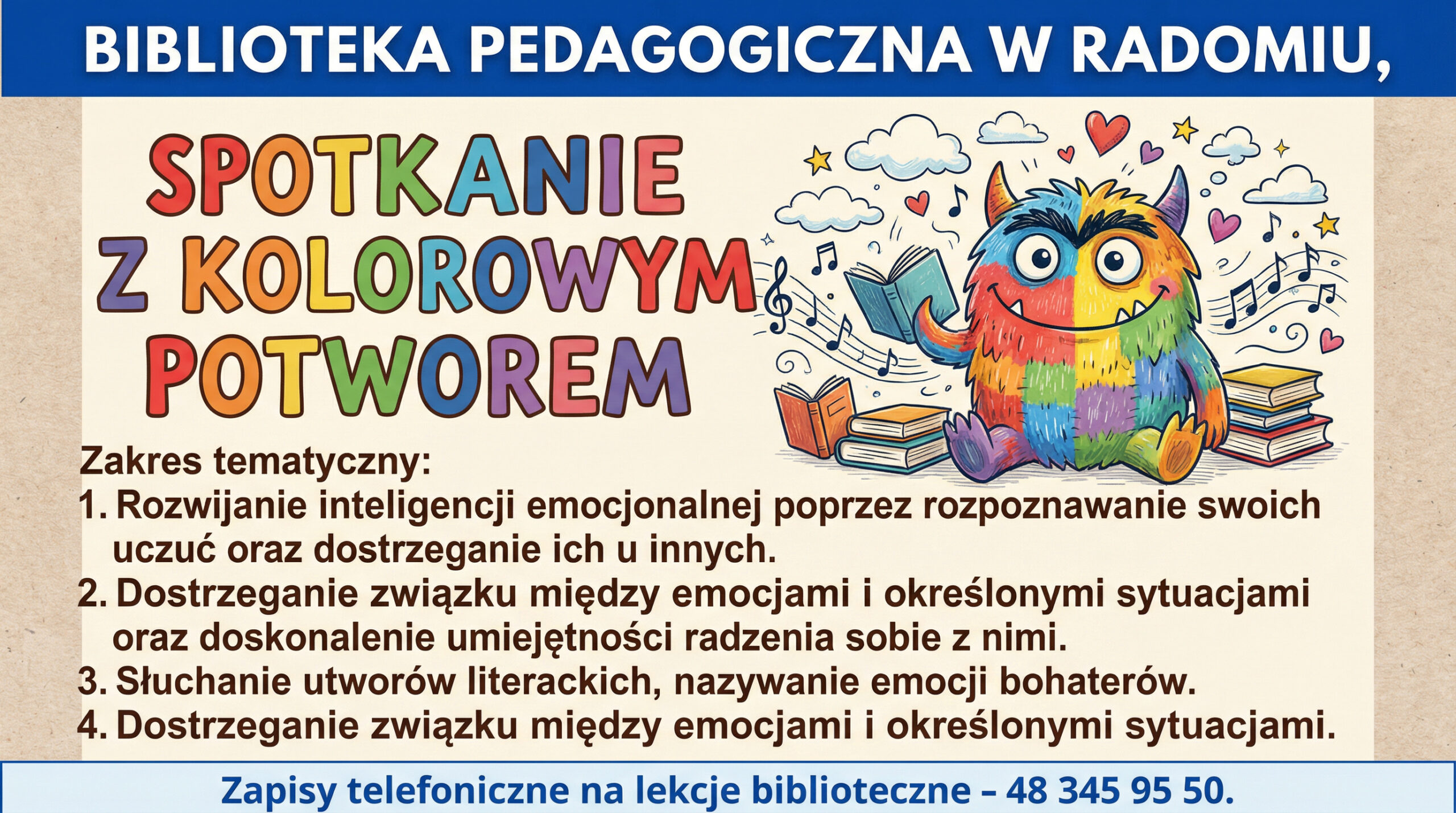 Infografika - gra edukacyjna - Spotkanie z kolorowym potworem.