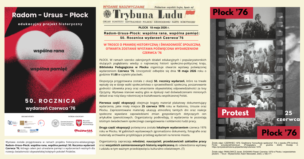 Wystawa_czerwiec’76_BIblioteka_Pedagogiczna_w_Płocku_
