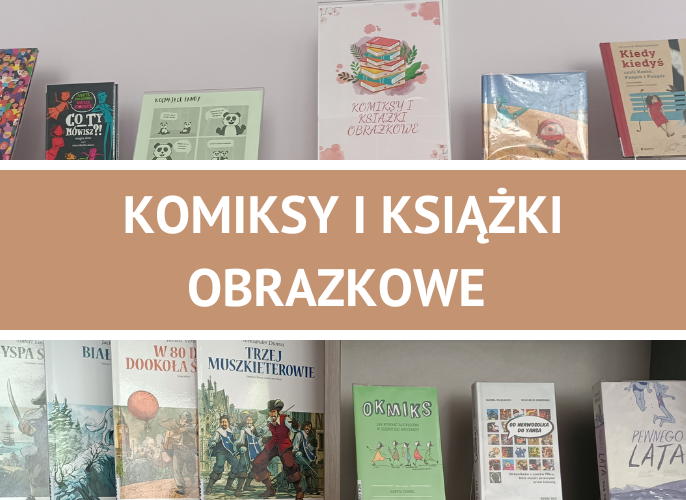 Plakat reklamujący - komiksy i książki obrazkowe