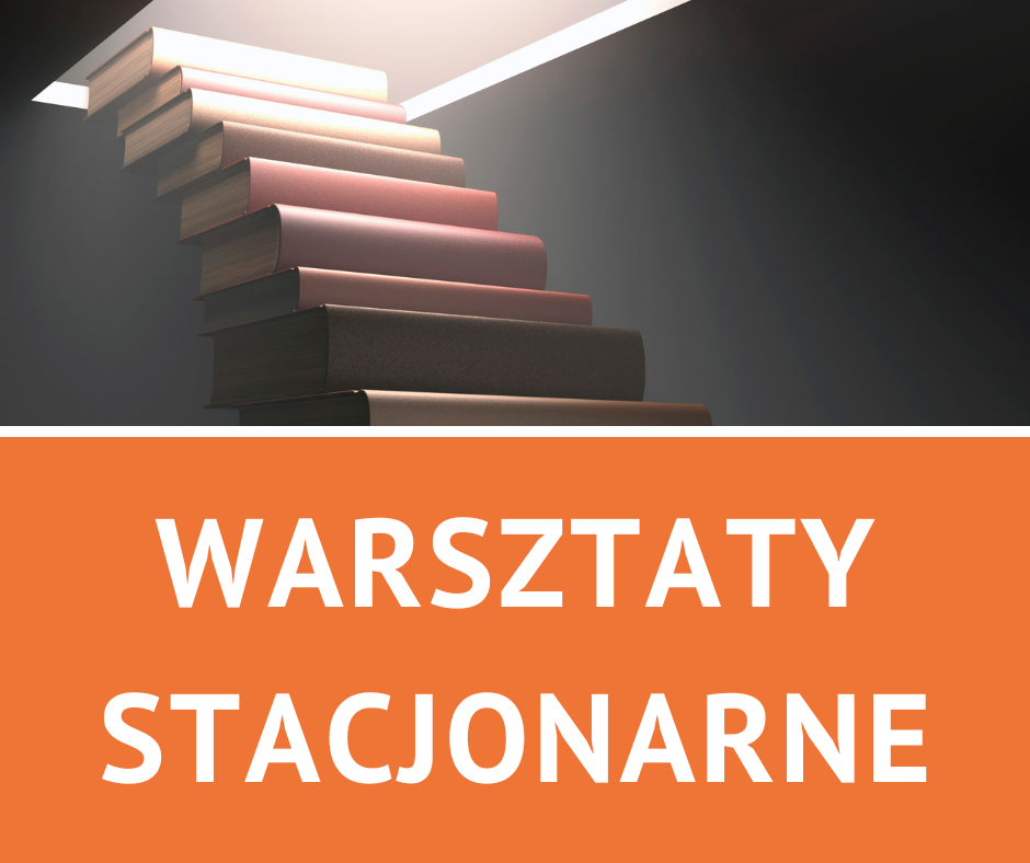 schody z książek , które schodzą do piwnicy - warsztaty stacjonarne