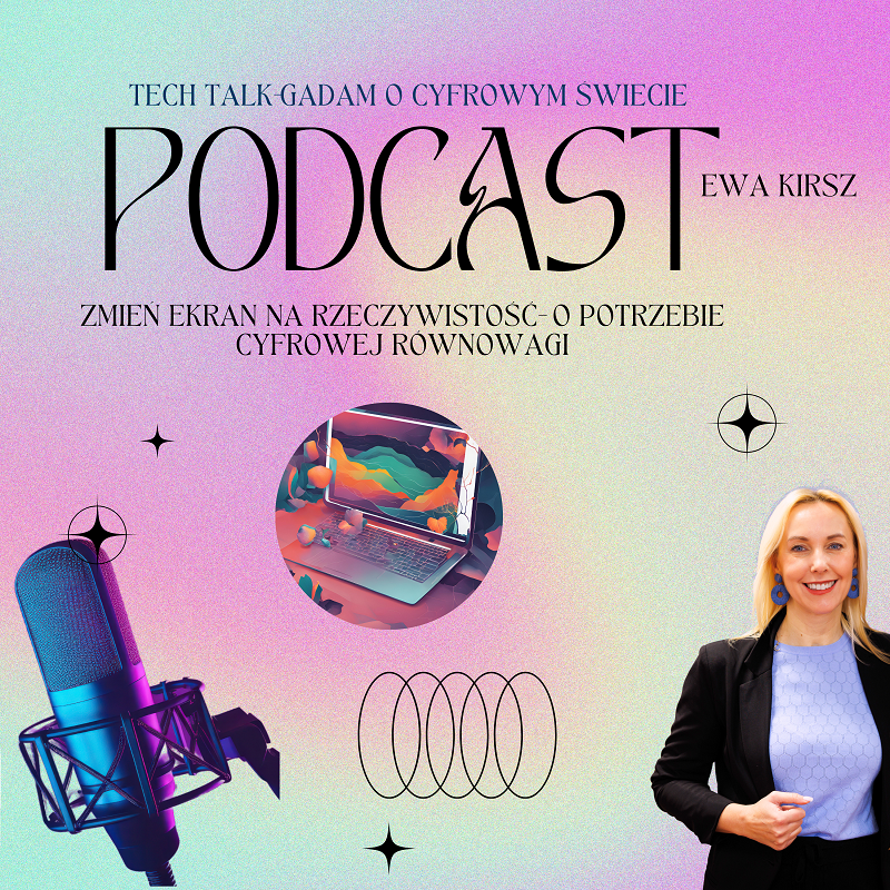 Grafika promująca podcast Ewy Kirsz