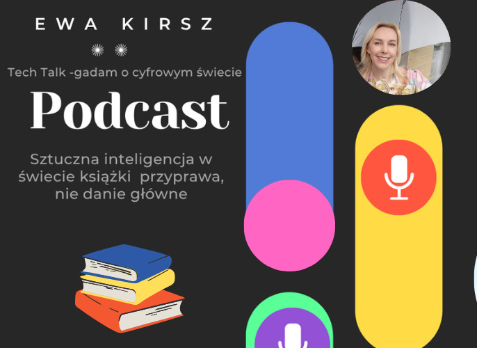 Grafika reklamująca podcast Sztuczna inteligencja w świecie książki – przyprawa, nie danie główne
